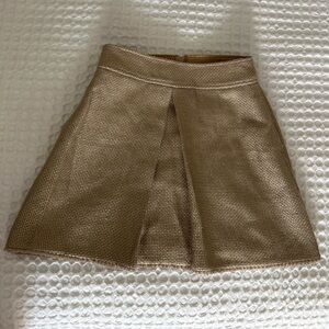 Banana Republic Woven Gold Tan A-Line Skirt